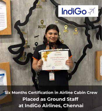 Placed as Ground Staff at IndiGo Airlines, Chennai